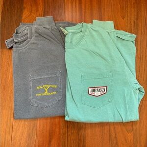 Lot of 2 Old Row Long sleeve T shirts medium